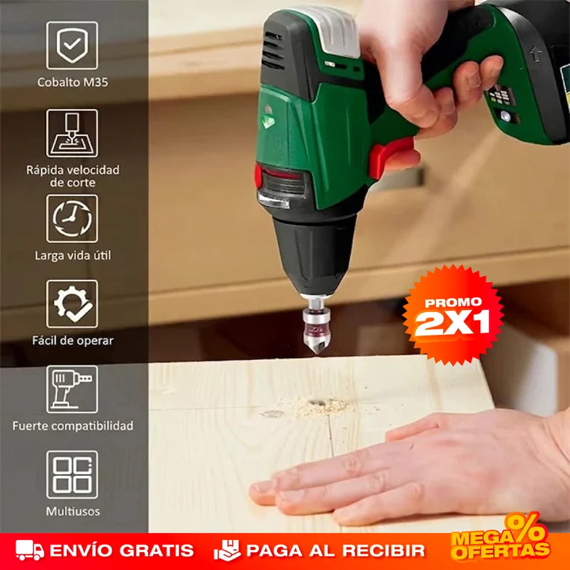 2x1 Set Brocas Avellanadoras | Esconde la Cabeza del Tornillo y Deja Acabado Pro