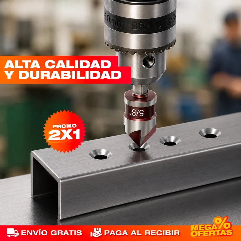 2x1 Set Brocas Avellanadoras | Esconde la Cabeza del Tornillo y Deja Acabado Pro
