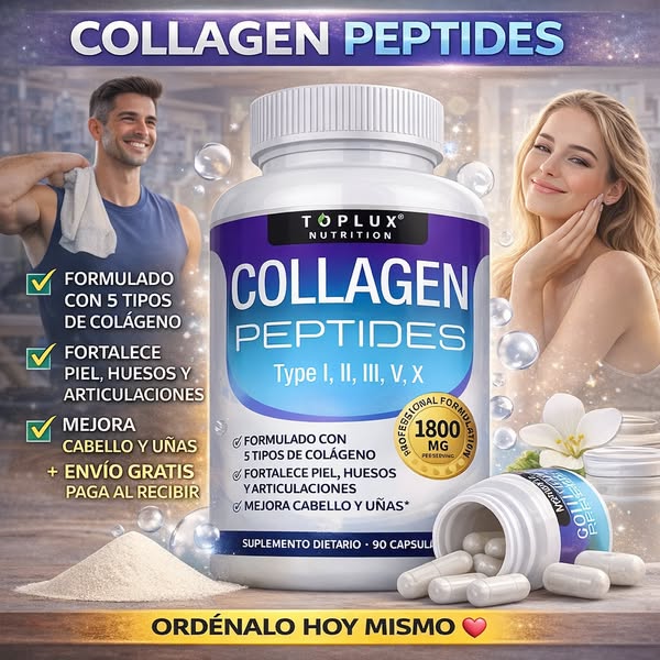 Colageno 5 en 1 Toplux | 90 capsulas