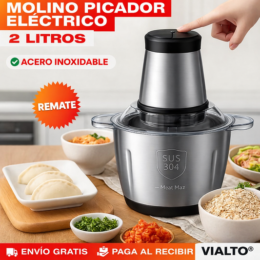 MOLINO PICADOR ELÉCTRICO ACERO INOXIDABLE 🔥2 LITROS🔥 (TAMAÑO GRANDE)