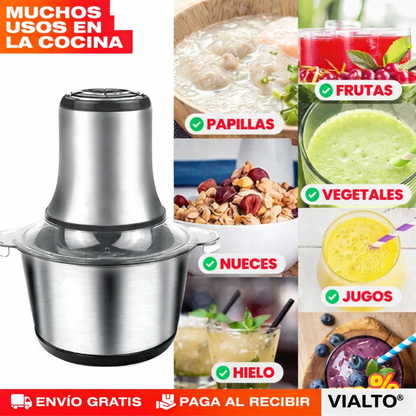 MOLINO PICADOR ELÉCTRICO ACERO INOXIDABLE 🔥2 LITROS🔥 (TAMAÑO GRANDE)