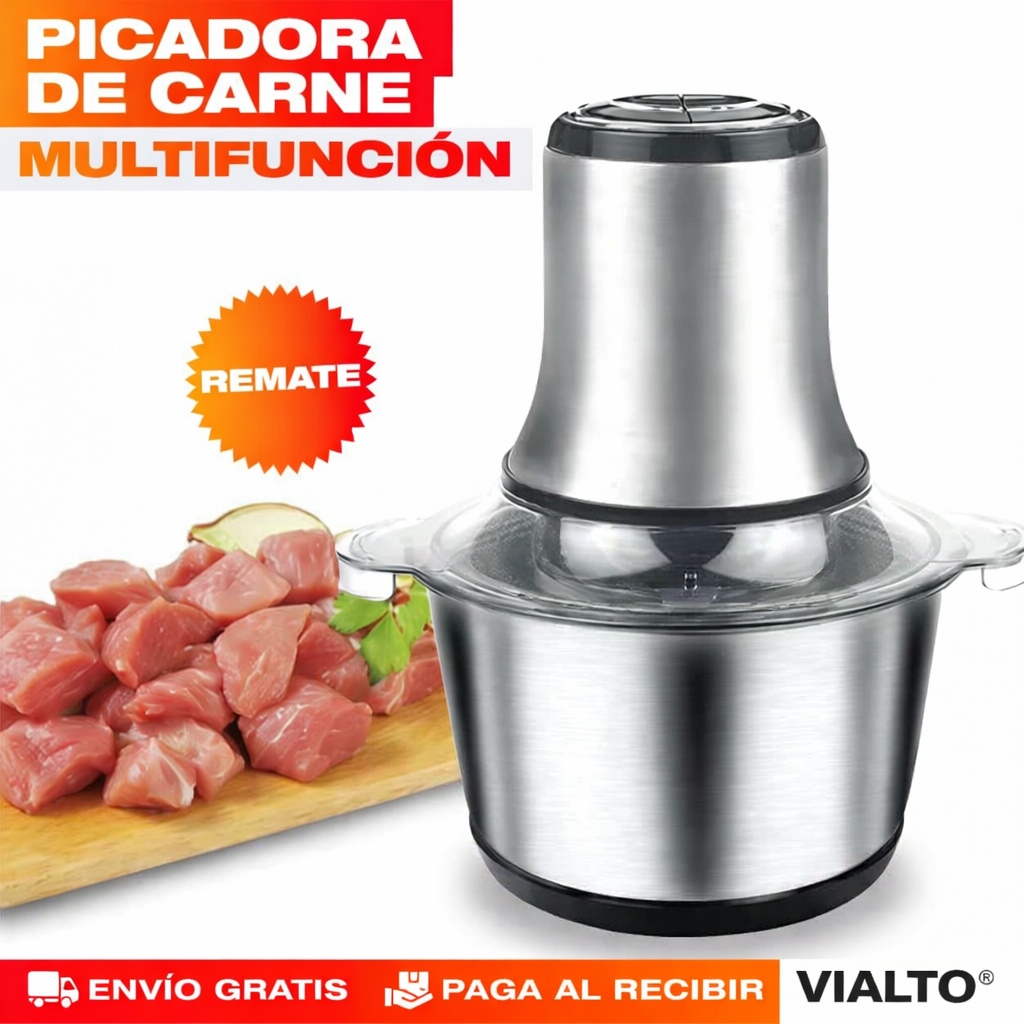 MOLINO PICADOR ELÉCTRICO ACERO INOXIDABLE 🔥2 LITROS🔥 (TAMAÑO GRANDE)