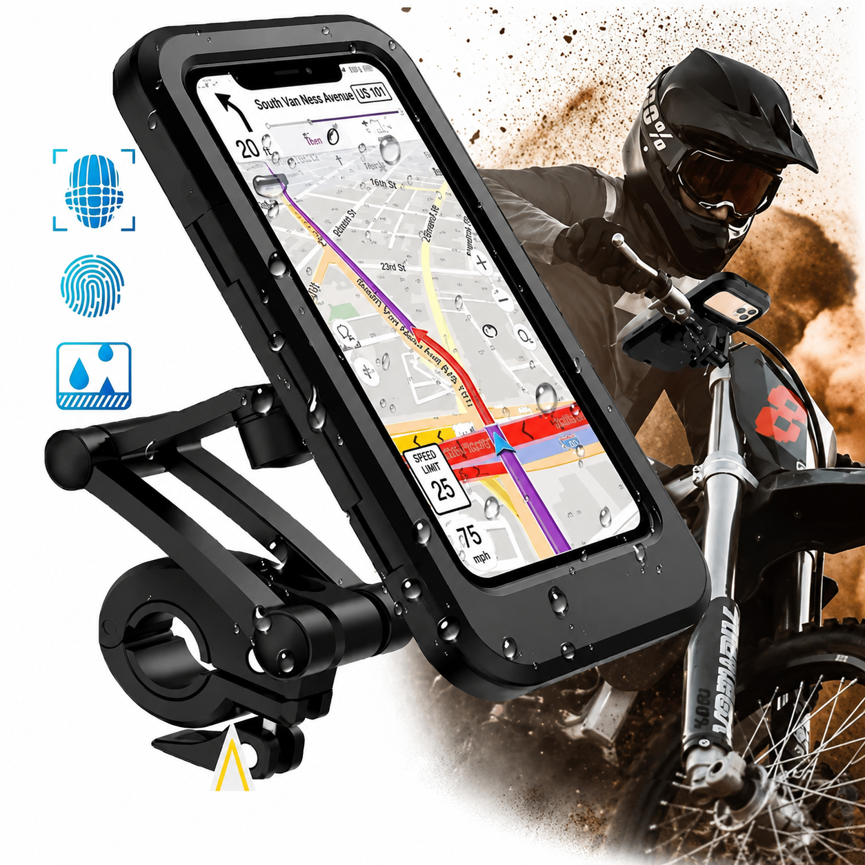 Soporte de Celular Impermeable para Motos / Bicicletas DryHold™