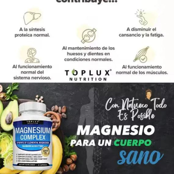 Magnesio complex 8 en 1 | De 60 Capsulas