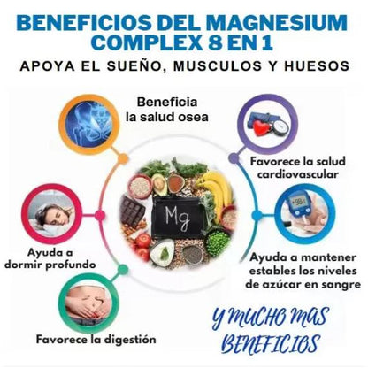 Magnesio complex 8 en 1 | De 60 Capsulas