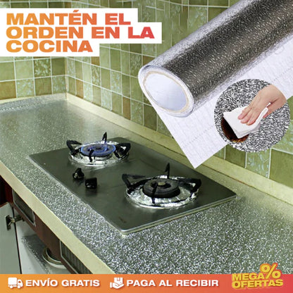 ChaoGrasa® | PROMO 3X1 PAPEL ALUMINIO ADHESIVO DE COCINA